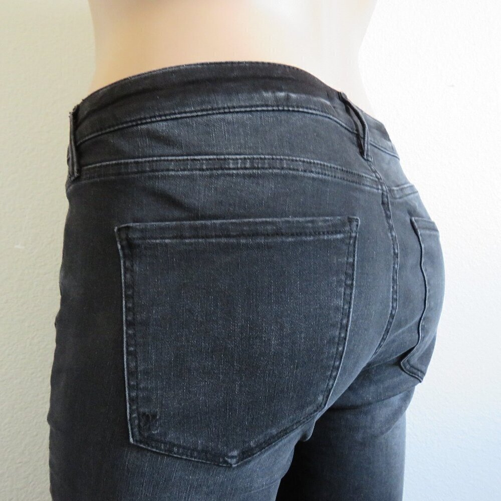 KUT from the KLOTH Jeans Women's Distressed Black Denim Skinny Plus Size 18 NWT